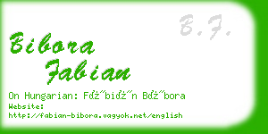 bibora fabian business card